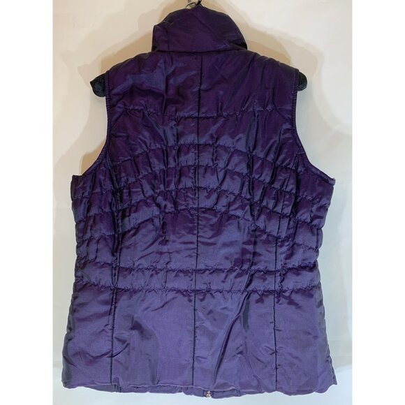 Jane Ashley Womens Size S Quilted Puffer Vest Purple Sleeveless Full Zip Pockets - Picture 2 of 11